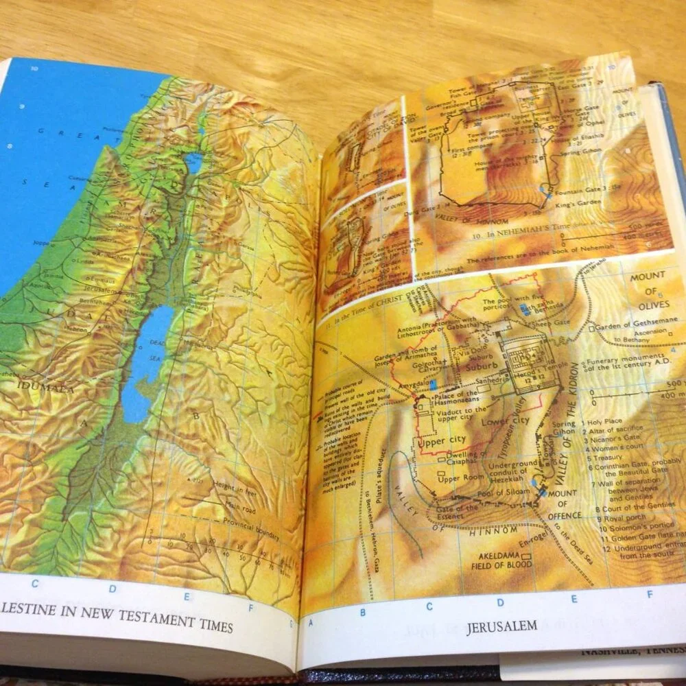 Vintage, Rare Rice Reference Bible, Christian Religion Classic